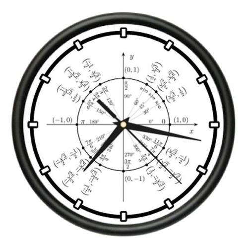 Unidad Círculo Radian Reloj De Pared Trigonometría Profesor 