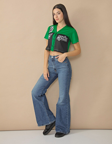 Remera Chiky Pink Broches Estampa La Los Angeles Mujer