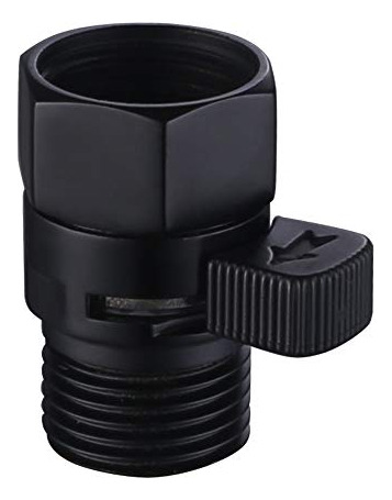 Válvula De Ducha Negra Mate, Válvula De Corte De Latón Aomas