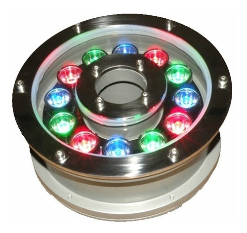 Lampara Led Rgb Sumergible Para Fuente 12w 24v