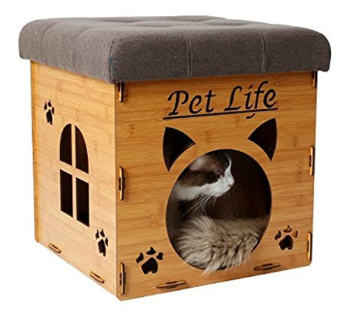 Pet Vida Plegable Plegable Diseñador Cat House Muebles Banco