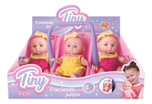 Juguete Muñeca Bebe Bebote Con Sillita Huevito Babymovil