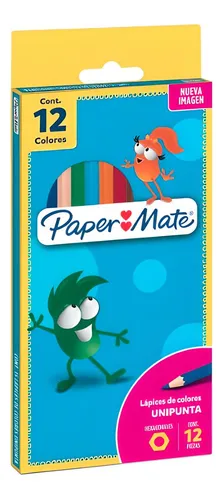 Lapices Color Largos X12 Hexagonal Paper Mate Caja C