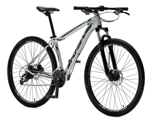 Bicicleta Aro29 Krw Alumínio Shimano 24v Freio Hidráulico S5 Cor Prata/preto