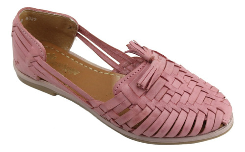 Zapatos Sandalias Huarache Artesanal Piel Color Rosa 2130