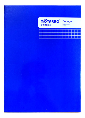 Cuaderno College Cuadriculado 7 Mm 80 Hjs 