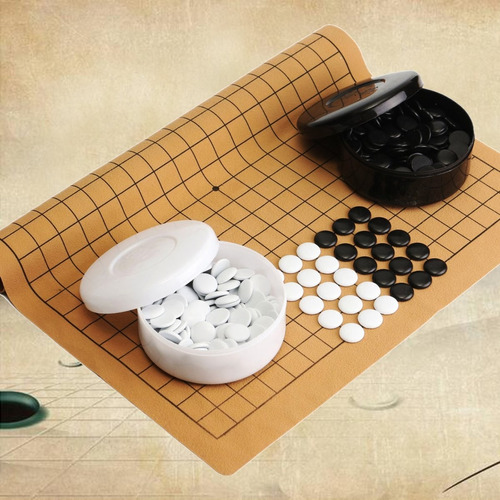 Juego De Mesa Chino Go Weiqi Con Tablero De Cuero 361 Pzs Mercado Libre