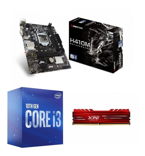 Kit Actualización Ensamble Intel I3 10100 + H410 + 8 Gb Ram