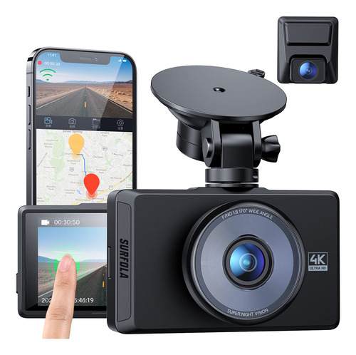 Camara De Tablero 4k Wifi Gps  Camara De Tablero Doble Fron