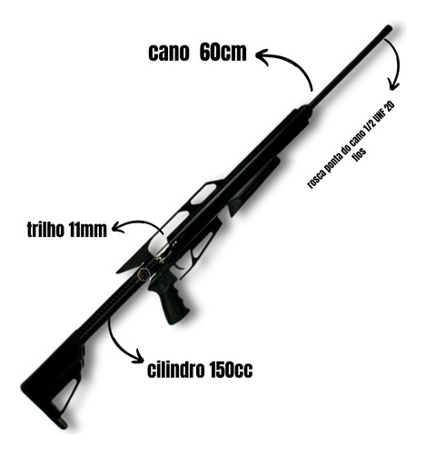 Carabina Para Controle De Pragas Custom Glll 5.5 - .22
