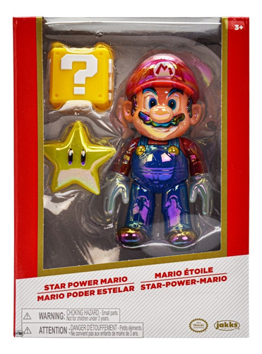 Super Mario Poder Estelar Jakks Oro 10cm Jakks Pacific