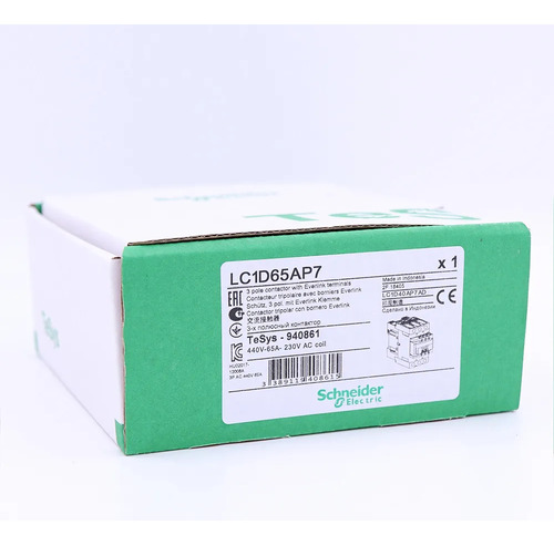 Contactor Schneider Lcd65ap7 65a Tripolar Bobina 220 Vca