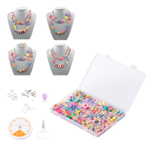 Niña Diy Collare Pulsera Con Cuentas Juguetes Beads 700pcs