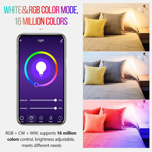 Bombilla Inteligente De 5 W, Wi-fi, Modo Dual, Blanca Y Rgb,