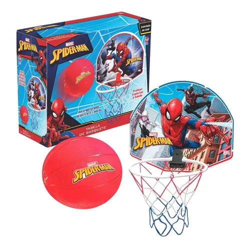 Brinquedo Criança Kit Basquete com Cesta, Bola e Tabela do Spider Man -  Union Commerce