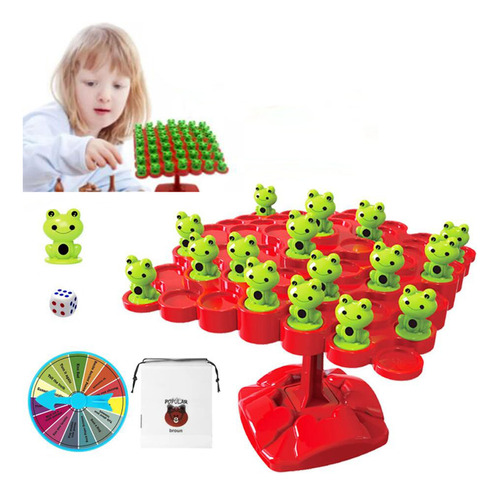 Juego De Juguete Educativo Frog Balance Tree Para Niños.