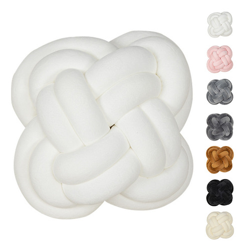 Pelota De Almohada Con Nudos Suaves, Cojines Decorativos Anu