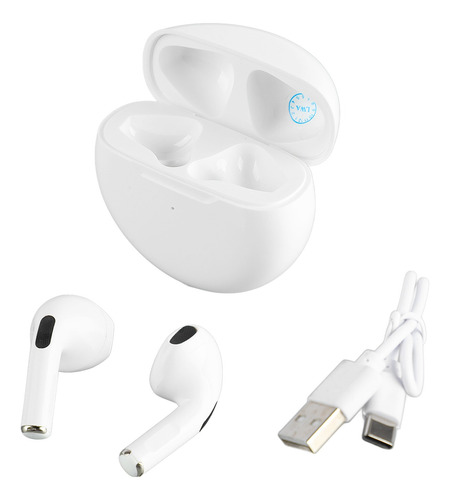 Audífonos In-ear Inalámbricos Bajo Profundo Estéreo Blanco