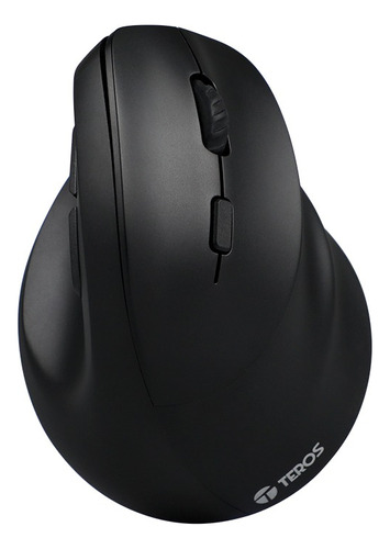 Mouse Teros Te-5169n, Inalámbrico, 2400 Dpi, Vertical, Negro