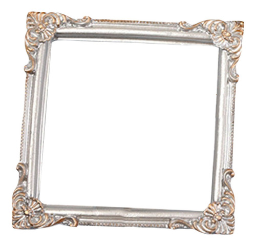 Antiguo Colgante De Pared De Mesa Con Marco De Plata Plata