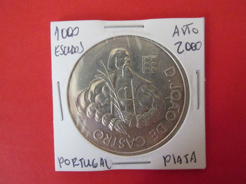 Moneda 1.000 Escudos Portugal De Plata Año 2.000 Unc 
