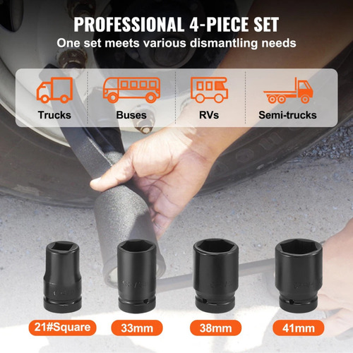 Kit Matraca Quita Tuercas Grande Uso Rudo Nuevo Premium