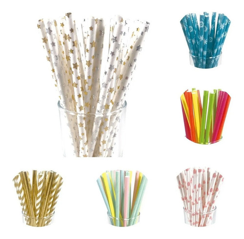 Sorbetes X 24 Polipapel Decorados Fiesta Navidad Año Color Estrellas Doradas Y Plateadas