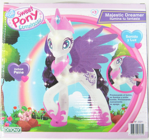 Pony Unicornio Sweet Majestic Dreamer C Luz Y Sonido Ditoys