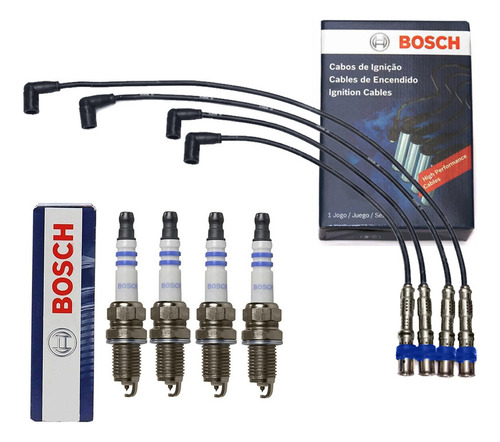 Kit Cables + Bujias Bosch Vw Crossfox 1.6 8v - 2009