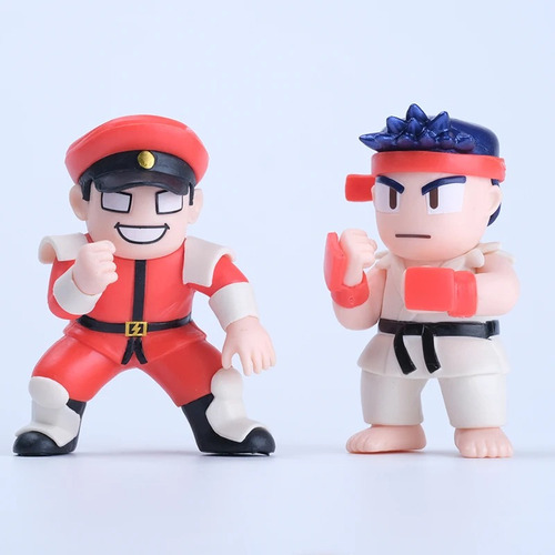 Figuras De Coleccion Street Fighter 8cm Ryu Ken Chun-li 6pcs