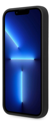 Funda Original Bmw Silicona Patrón Y Línea Iphone 14 Pro Neg Negro Linea