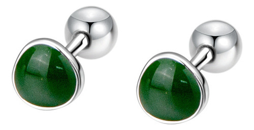 Pendientes S999 De Plata Pura Con Forma De Aguacate, Un Esti
