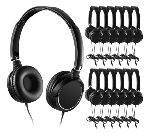 Paquete De 24 Auriculares De Aula A Granel Con Micrófono, .