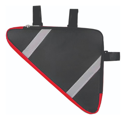 Bolso Alforja Triangular Cuadro Porta Objetos Para Bicicleta Rojo