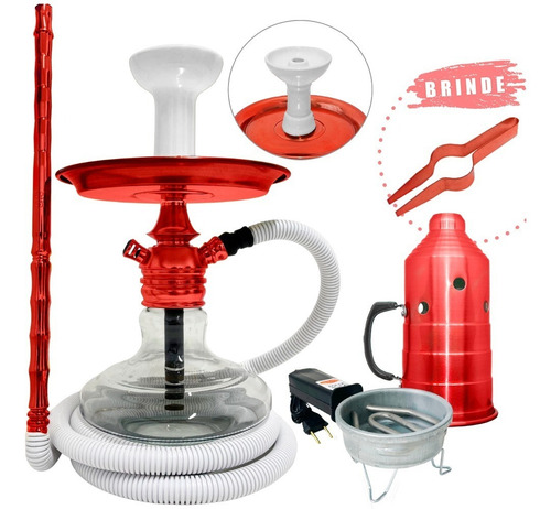 Imagem 9 de 9 de Narguile Black Hookah Mini Monster Completo Barato Fogareiro