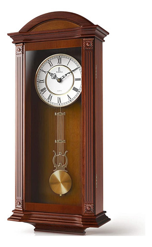 Reloj De Pared Con Péndulo, Silencioso Reloj De Madera Dec.