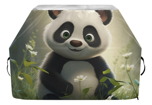 Linda Cubierta Parrilla Panda Dibujo Animado Para Al Aire Ga