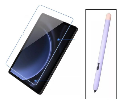 Funda Para S Pen Samsung Galaxy Tab S9 Fe Plus Y Mica Vidrio