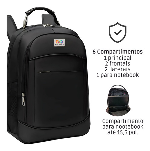 12 Mochilas Personalizadas Com Logo Brinde Empresa Eventos