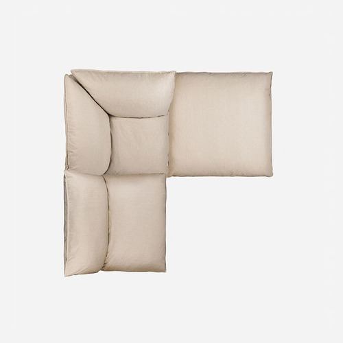 Sofá Seccional Rosen Shanklin Izquierdo 3 Piezas Tela Beige