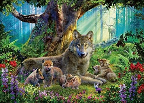 Ravensburger Great Outdoors Puzzle Series: Lobos En El Bosqu