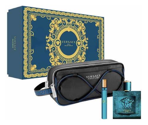 Versace Eros Eau De Parfum Set 3 Pcs 100ml + Mochila + Mini