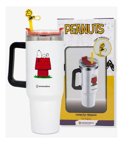 Copo Térmico Tumbler Snoopy 1,15l Zona Criativa Cor Branco