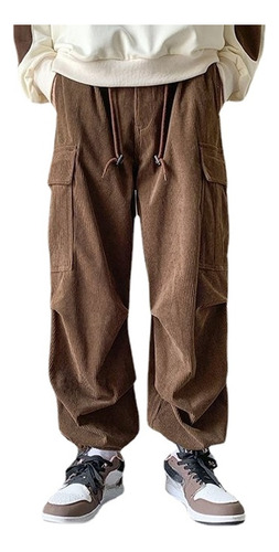 Pantalones De Pana Para Hombre, Pantalones Cargo Casuales, P