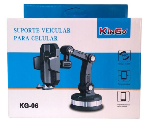 Suporte Veicular Kingo Kg-06 Ajuste Ventosa Forte