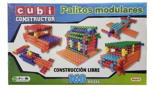 Cubi X160 Piezas Constructor Palitos Modulares (9853)