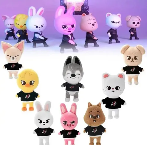 Pelúcia Skzoo Stray Kids Personagem Leebit Cartoon 20cm