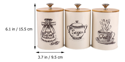 3 Latas Sellables Para Café, Tarros De Cocina Para Almacenar