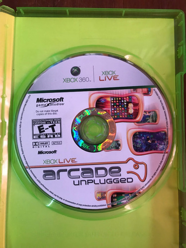 Juego Xbox 360: Xbox Live Arcade Unplugged Vol1 (solo El Cd)