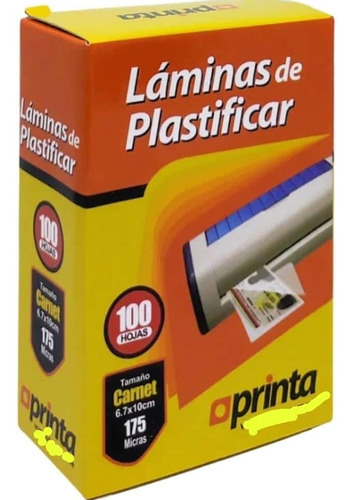 Lamina De Plastificar Carnet 67x98mm 100und 175micro